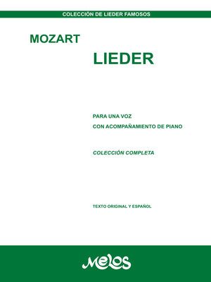 cover image of Lieder  Wolfgang Amadeus Mozart